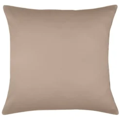 Taie d'oreiller satin de coton uni rose Ava uni rose fume
