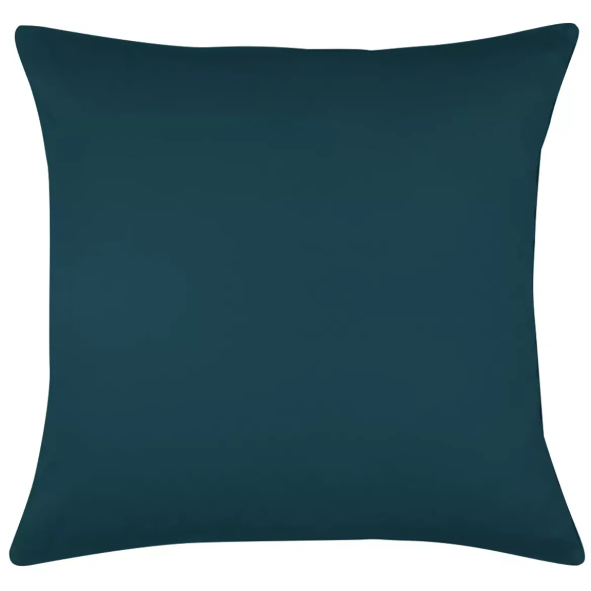 Taie d'oreiller satin de coton uni bleu Ava uni bleu ardoise