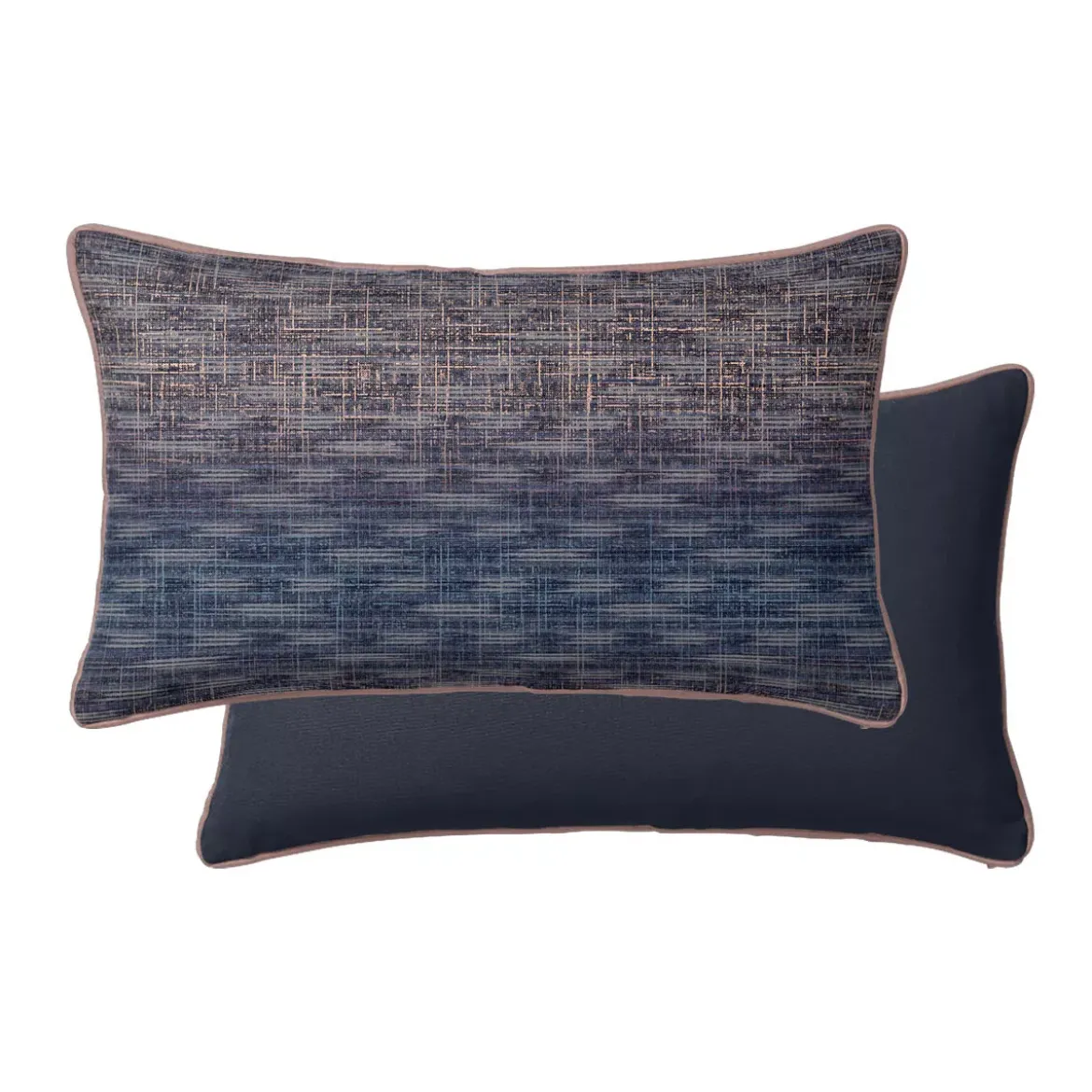 Taie d'oreiller satin de coton imprimé orange marine Mist nocturne