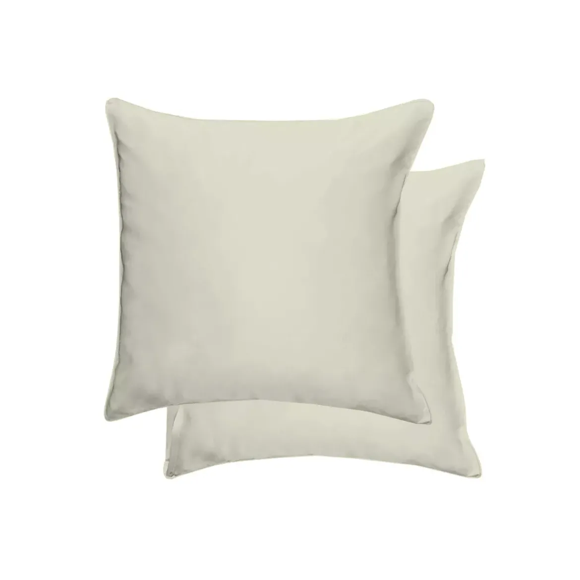 Taie d'oreiller soie uni gris Jouvence argent