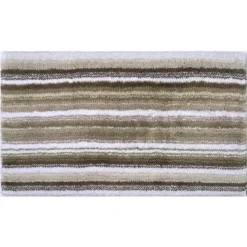 Tapis de bain pur coton 2000 g/m² rayé beige Venice beige