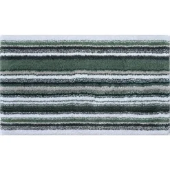 Tapis de bain pur coton 2000 g/m² rayé vert Venice vert