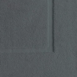 Tapis de bain pur coton 850 g/m² uni anthracite Vitae titane