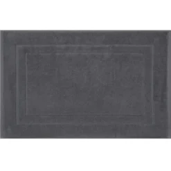 Tapis de bain pur coton 900 g/m² uni anthracite Elea carbone