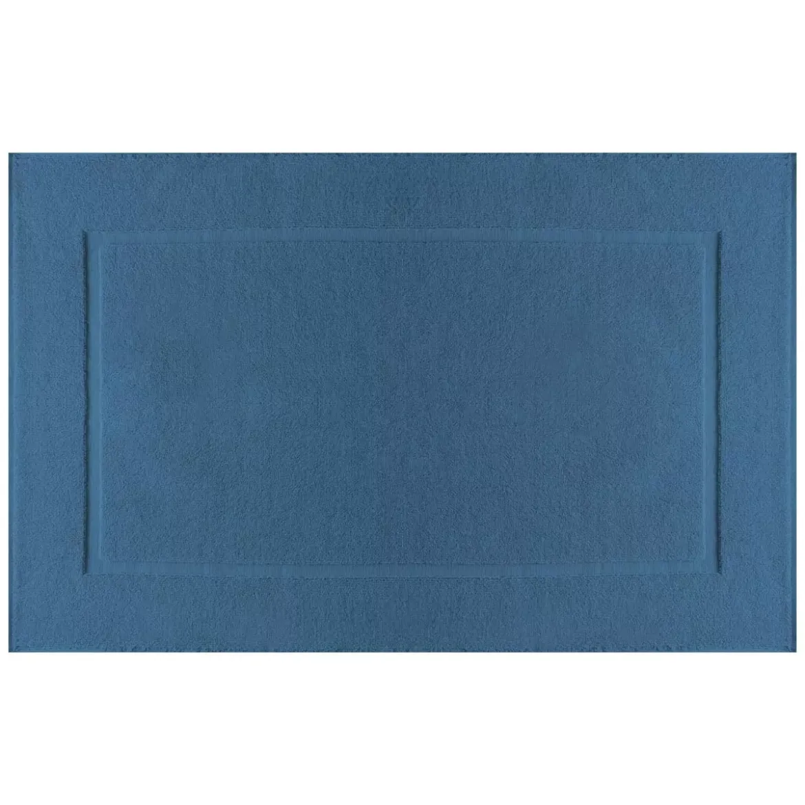 Tapis de bain pur coton 850 g/m² uni bleu Vitae denim