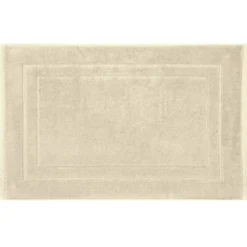 Tapis de bain pur coton 900 g/m² uni beige Elea angora