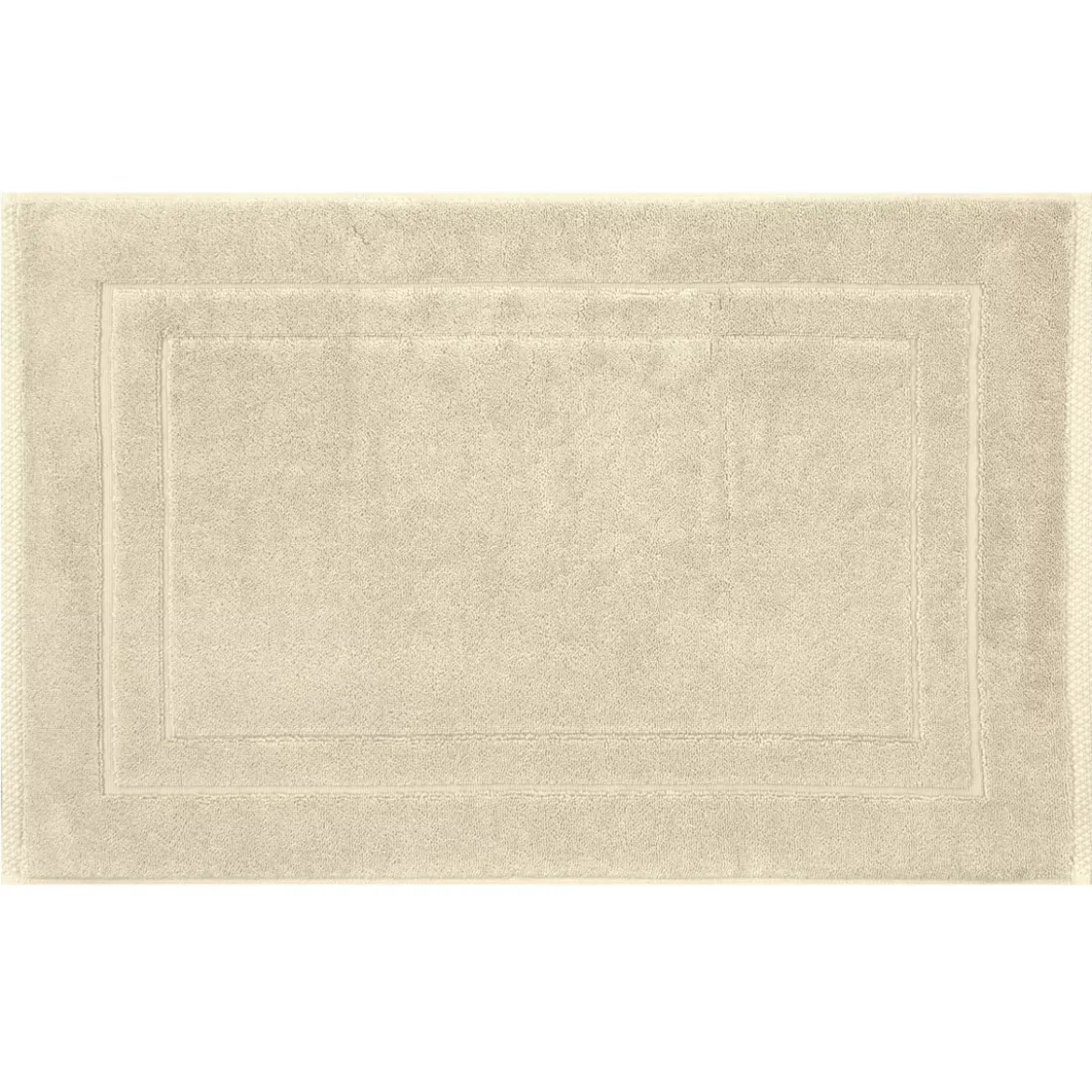 Tapis de bain pur coton 900 g/m² uni beige Elea angora