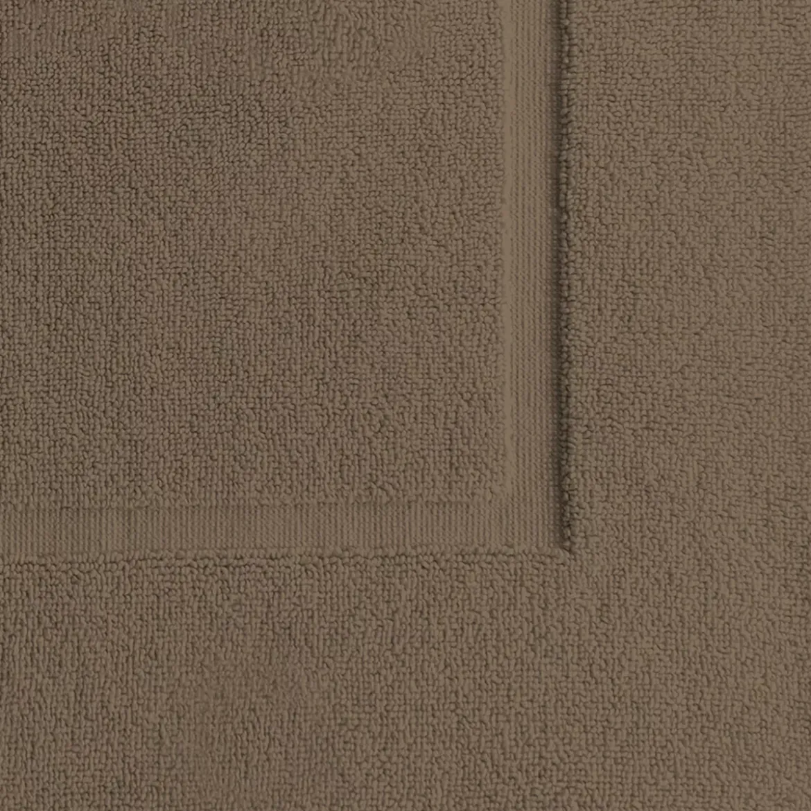 Tapis de bain pur coton 850 g/m² uni brun marron Vitae chocolat