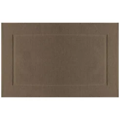 Tapis de bain pur coton 850 g/m² uni brun marron Vitae chocolat