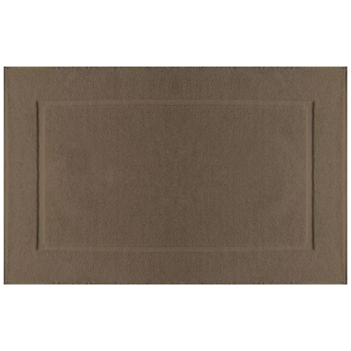 Tapis de bain pur coton 850 g/m² uni brun marron Vitae chocolat