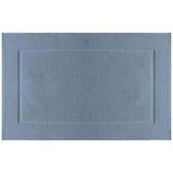 Tapis de bain pur coton 850 g/m² uni bleu Vitae givre