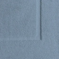 Tapis de bain pur coton 850 g/m² uni bleu Vitae givre