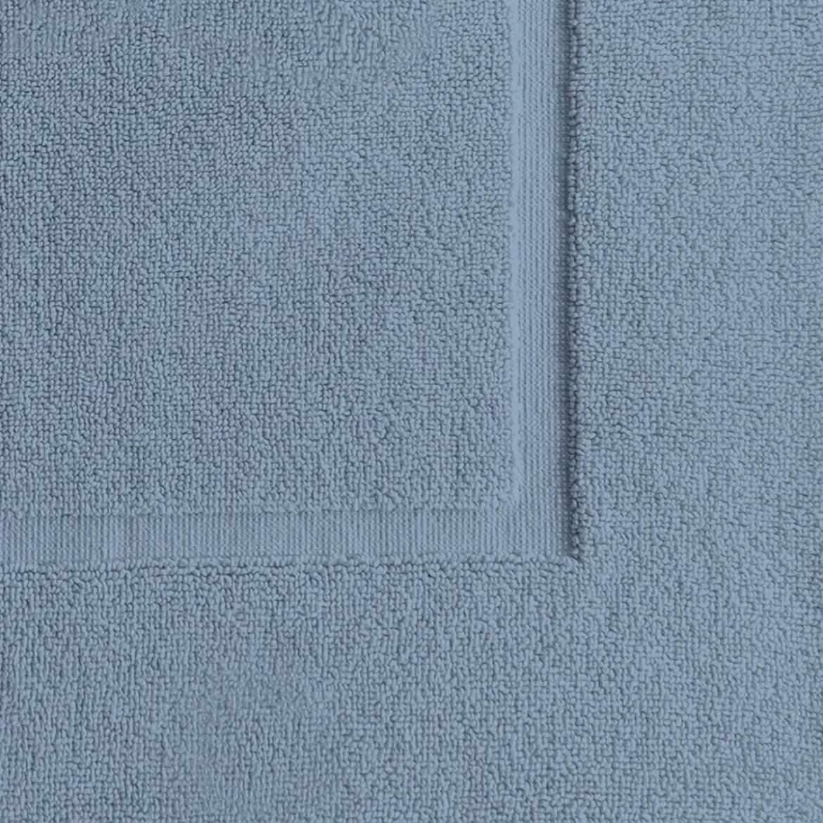 Tapis de bain pur coton 850 g/m² uni bleu Vitae givre