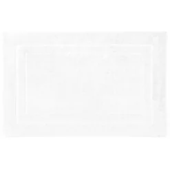 Tapis de bain pur coton 900 g/m² uni blanc Elea blanc