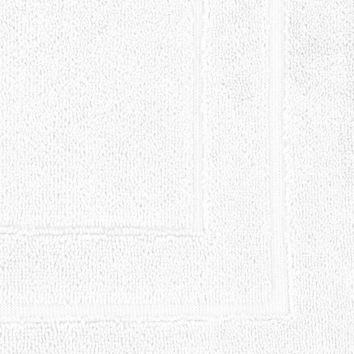 Tapis de bain pur coton 900 g/m² uni blanc Elea blanc