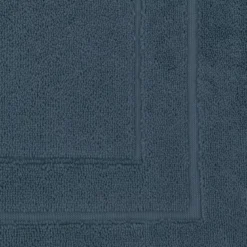 Tapis de bain pur coton 900 g/m² uni bleu Elea bleu ardoise