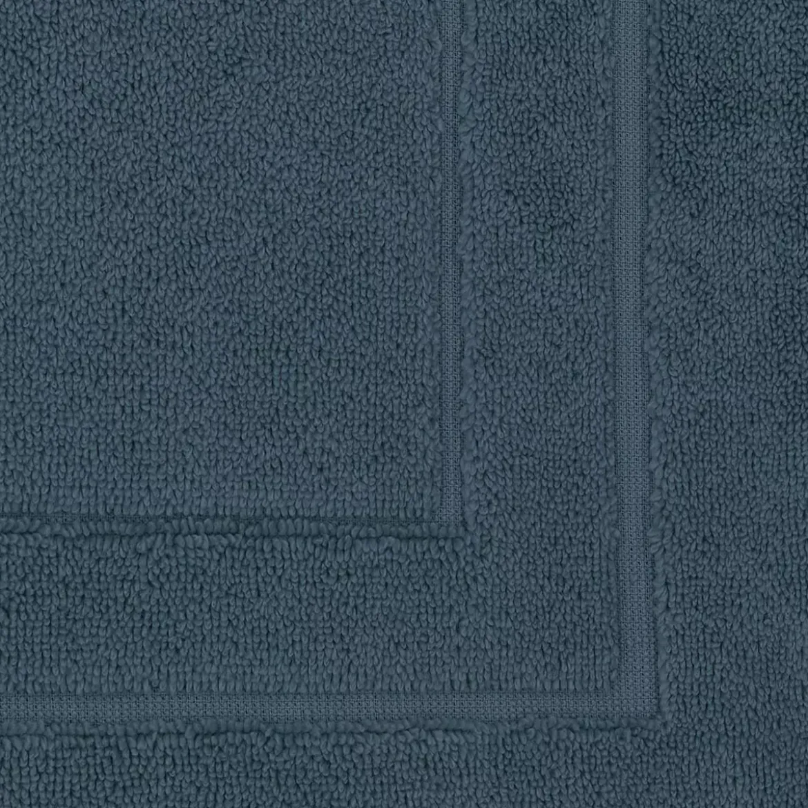 Tapis de bain pur coton 900 g/m² uni bleu Elea bleu ardoise