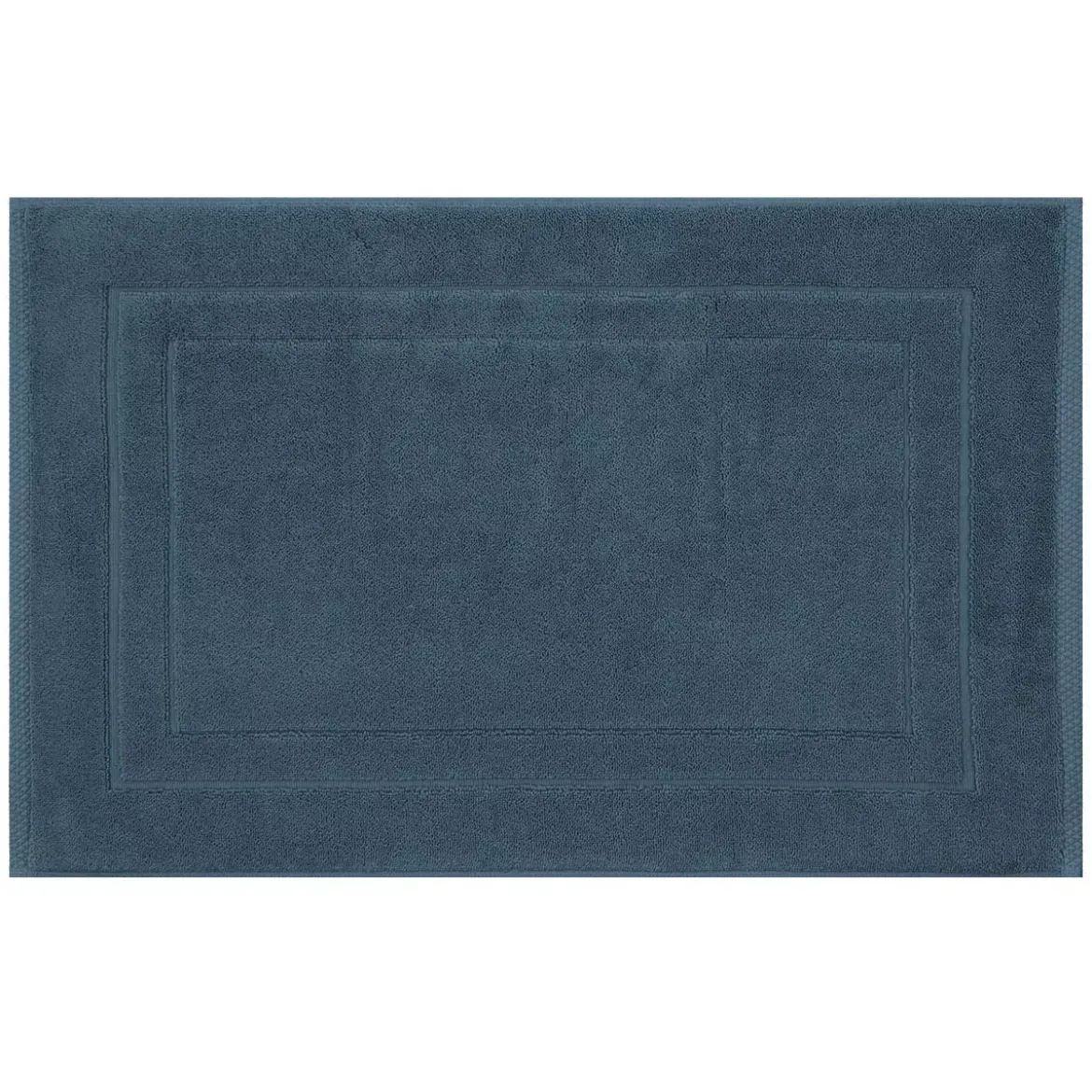Tapis de bain pur coton 900 g/m² uni bleu Elea bleu ardoise