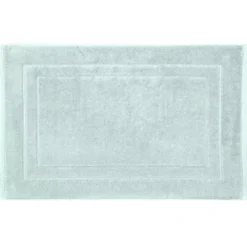 Tapis de bain pur coton 900 g/m² uni bleu Elea glacier