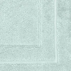 Tapis de bain pur coton 900 g/m² uni bleu Elea glacier