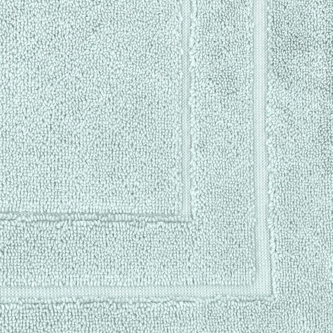 Tapis de bain pur coton 900 g/m² uni bleu Elea glacier