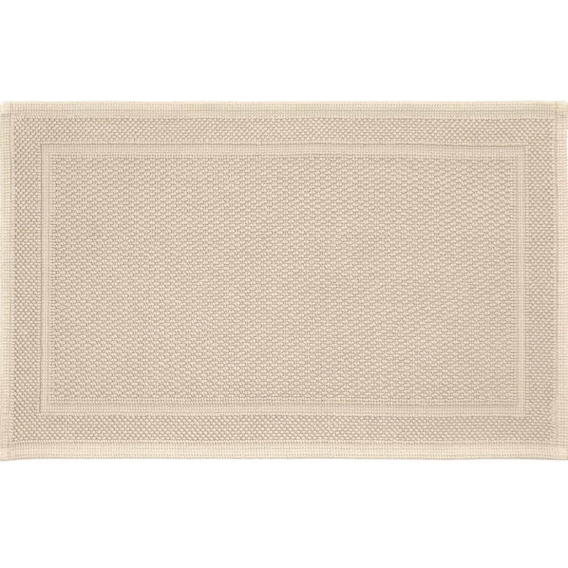 Tapis de bain pur coton 1700 g/m² uni beige Antica lin