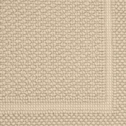 Tapis de bain pur coton 1700 g/m² uni beige Antica lin