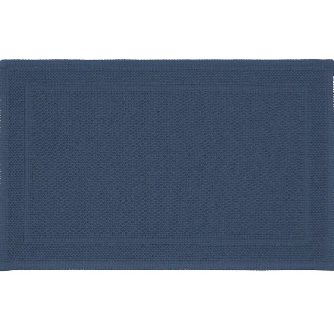 Tapis de bain pur coton 1700 g/m² uni bleu Antica navy