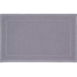 Tapis de bain pur coton 1700 g/m² uni gris Antica gris perle