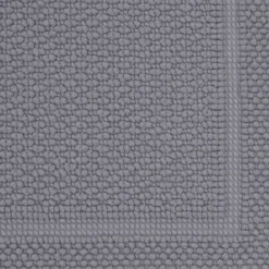 Tapis de bain pur coton 1700 g/m² uni gris Antica gris perle