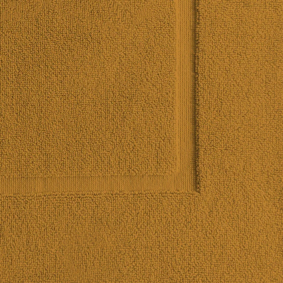 Tapis de bain pur coton 850 g/m² uni jaune Vitae ocre