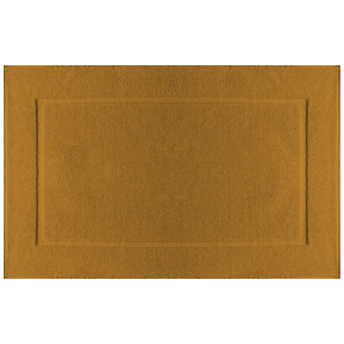 Tapis de bain pur coton 850 g/m² uni jaune Vitae ocre