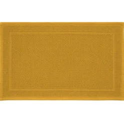 Tapis de bain pur coton 1700 g/m² uni jaune Antica curry