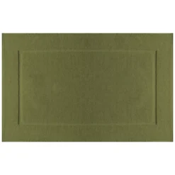 Tapis de bain pur coton 850 g/m² uni vert Vitae mousse