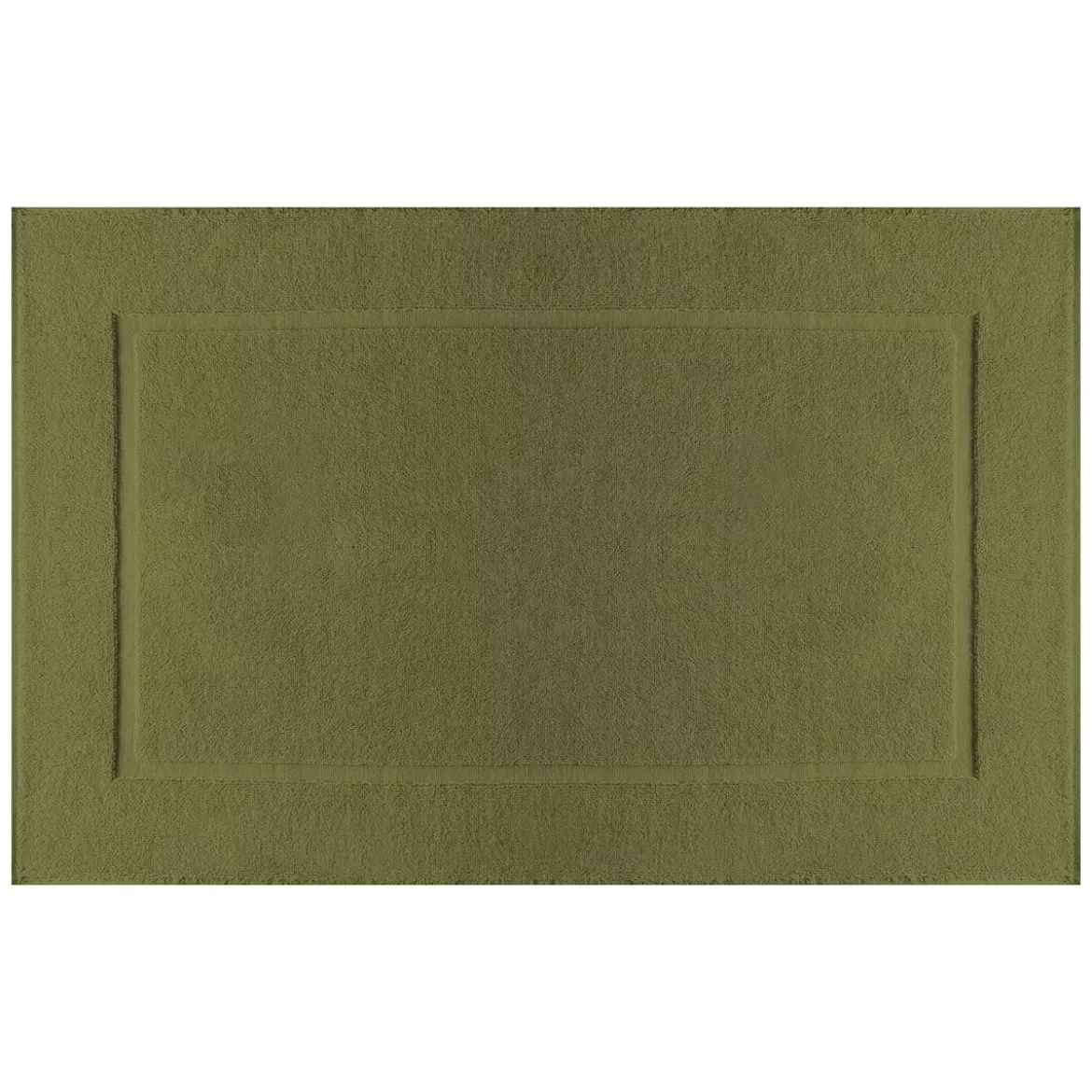Tapis de bain pur coton 850 g/m² uni vert Vitae mousse