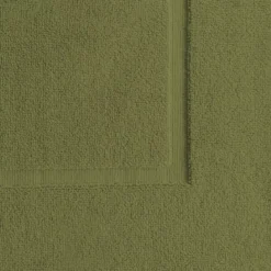 Tapis de bain pur coton 850 g/m² uni vert Vitae mousse
