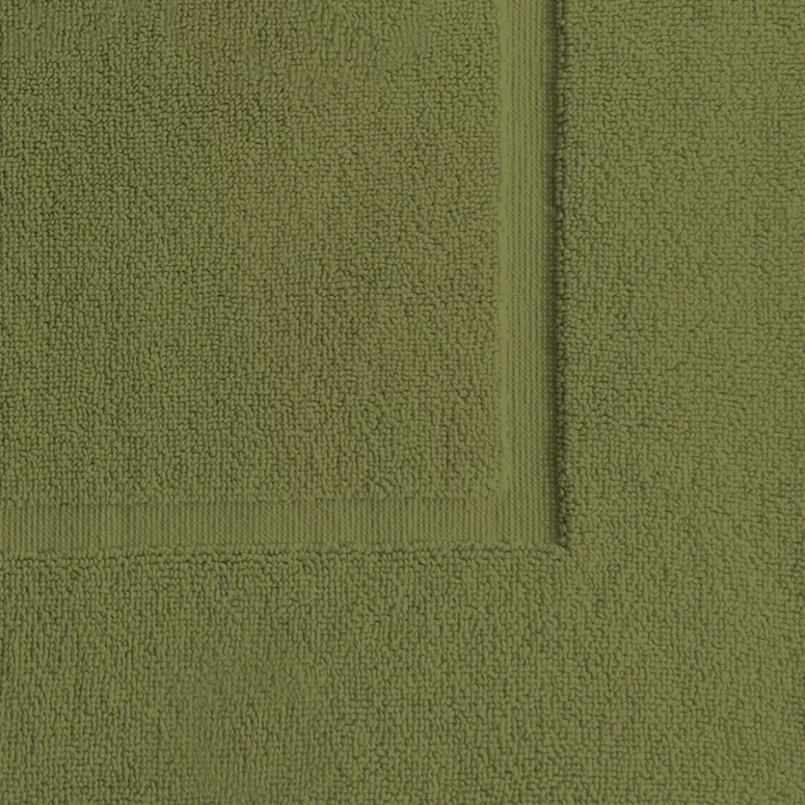Tapis de bain pur coton 850 g/m² uni vert Vitae mousse
