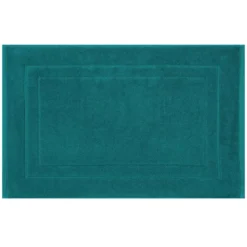 Tapis de bain pur coton 900 g/m² uni vert Elea emeraude