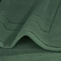 Tapis de bain pur coton 900 g/m² uni vert Elea kaki
