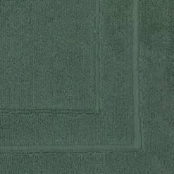 Tapis de bain pur coton 900 g/m² uni vert Elea kaki