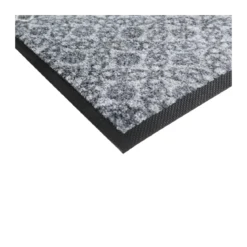 Tapis decor caoutchouc & nylon imprimé gris Bastides gris