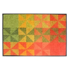 Tapis decor caoutchouc & nylon imprimé multicolore Mille quartz multicolore