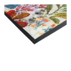 Tapis decor caoutchouc & nylon imprimé multicolore Pampa multicolore