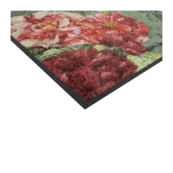 Tapis decor caoutchouc & nylon imprimé multicolore Bouquet floral multicolore