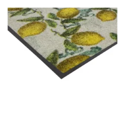 Tapis decor caoutchouc & nylon imprimé multicolore Citrons de menton romance