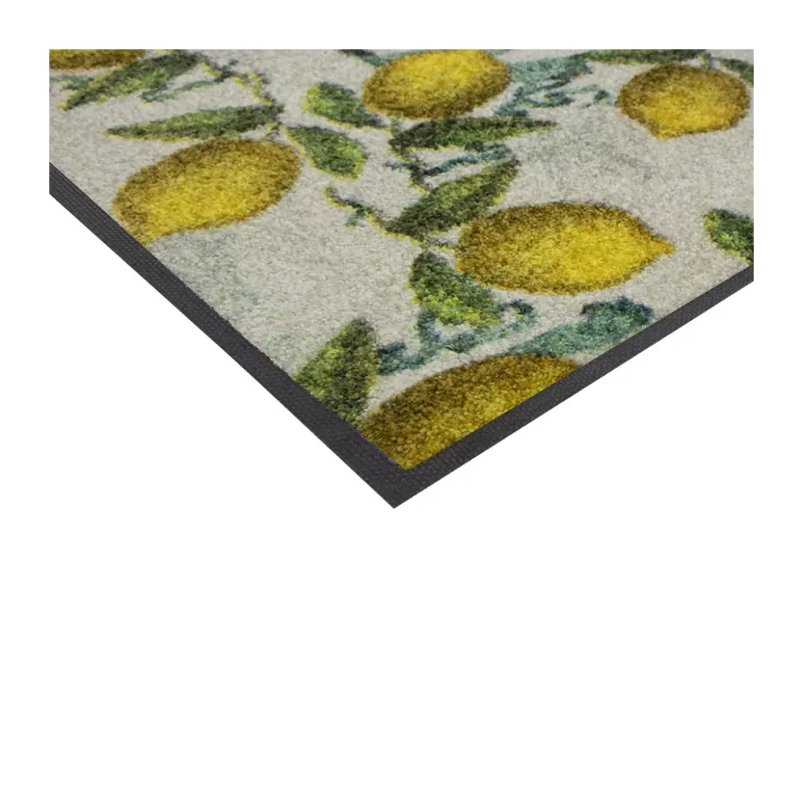 Tapis decor caoutchouc & nylon imprimé multicolore Citrons de menton romance