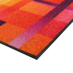 Tapis decor caoutchouc & nylon imprimé orange violet Transfer sunset