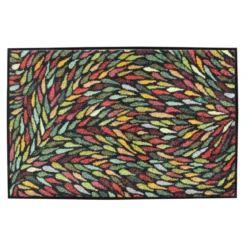 Tapis decor caoutchouc & nylon imprimé multicolore Gouttes multicolore