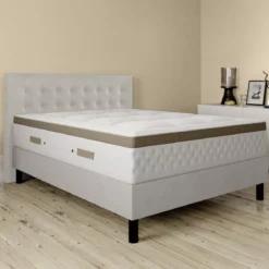 Tete de lit h120 capitonné beige Olympe oasis creme