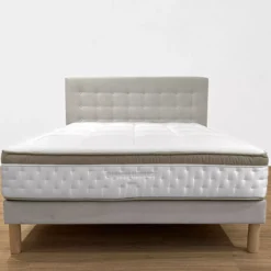 Tete de lit h120 capitonné beige Olympe oasis creme